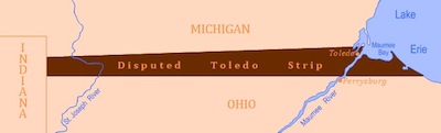 Michigan Ohio Grenze
